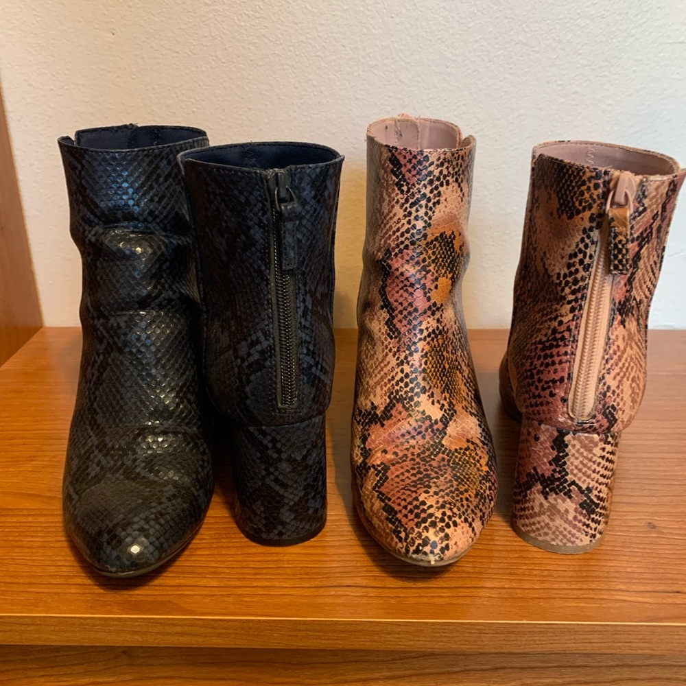 Snake skin, Old Navy booties, size 8